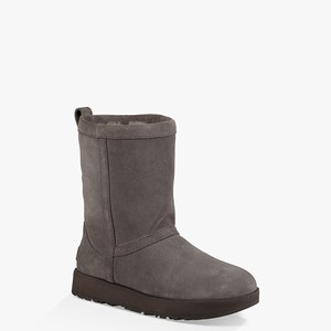 Ugg Classic Short Waterproof Women Classic Boots Grey (0659ZFQMW)